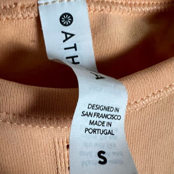 Athleta Foothill Peach Orange Seamless Split Back Athletic Tank Top Size S - Picture 8 of 8
